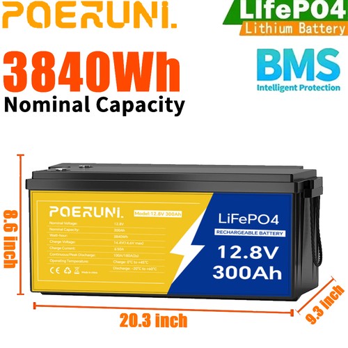 12v 300ah lifepo4 - 300ah,